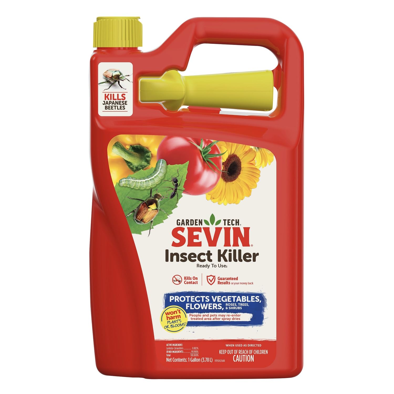 Sevin Ready-to-Use bottle close-up for quick outdoor pest protection