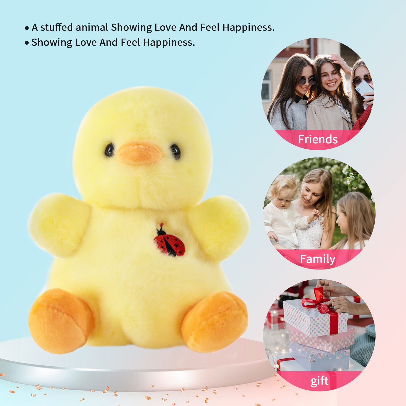 Sew Butiful Duck plush in bedroom decor, cheerful shelf display