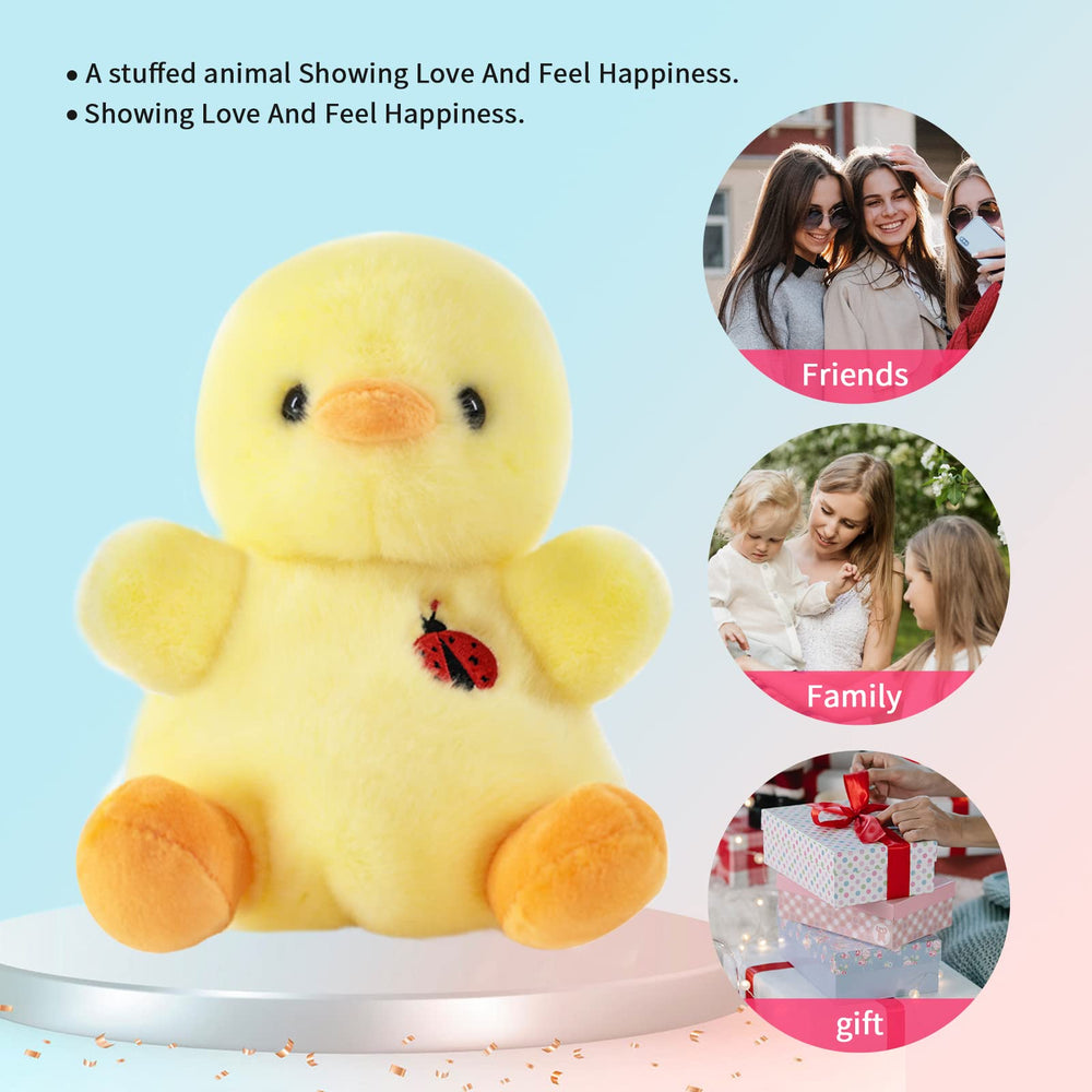 Sew Butiful Duck plush in bedroom decor, cheerful shelf display