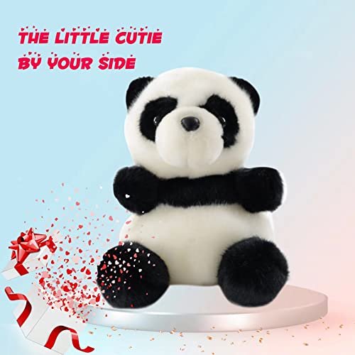 Sew Butiful Panda 8.6-inch plush bedroom decor, adds softness to nurseries.