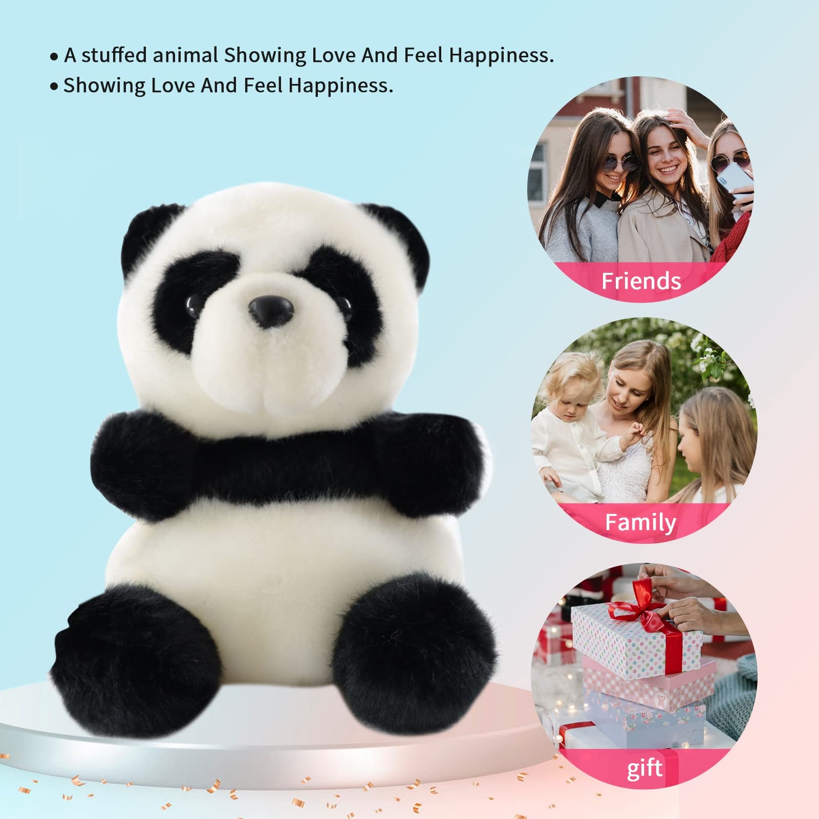 Sew Butiful Panda 8.6-inch plush party favor, charming gift for events.