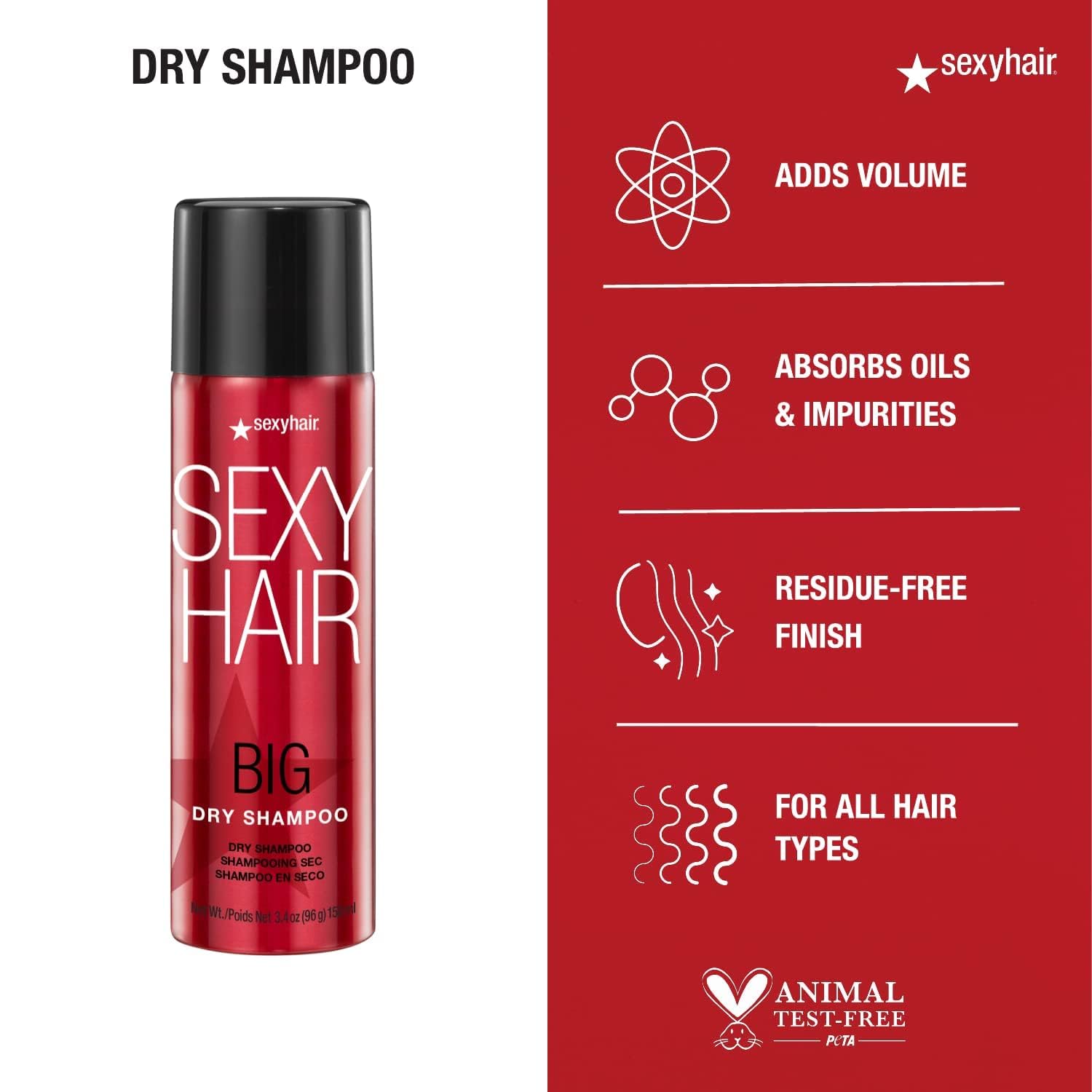 SexyHair Big Dry Shampoo ideal for life on the move and busy mornings.