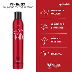Hair boosted with Big Fun Raiser for added body and movement.