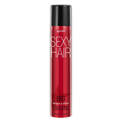 SexyHair Big Spray & Stay 9oz bottle demonstrates enduring hold.