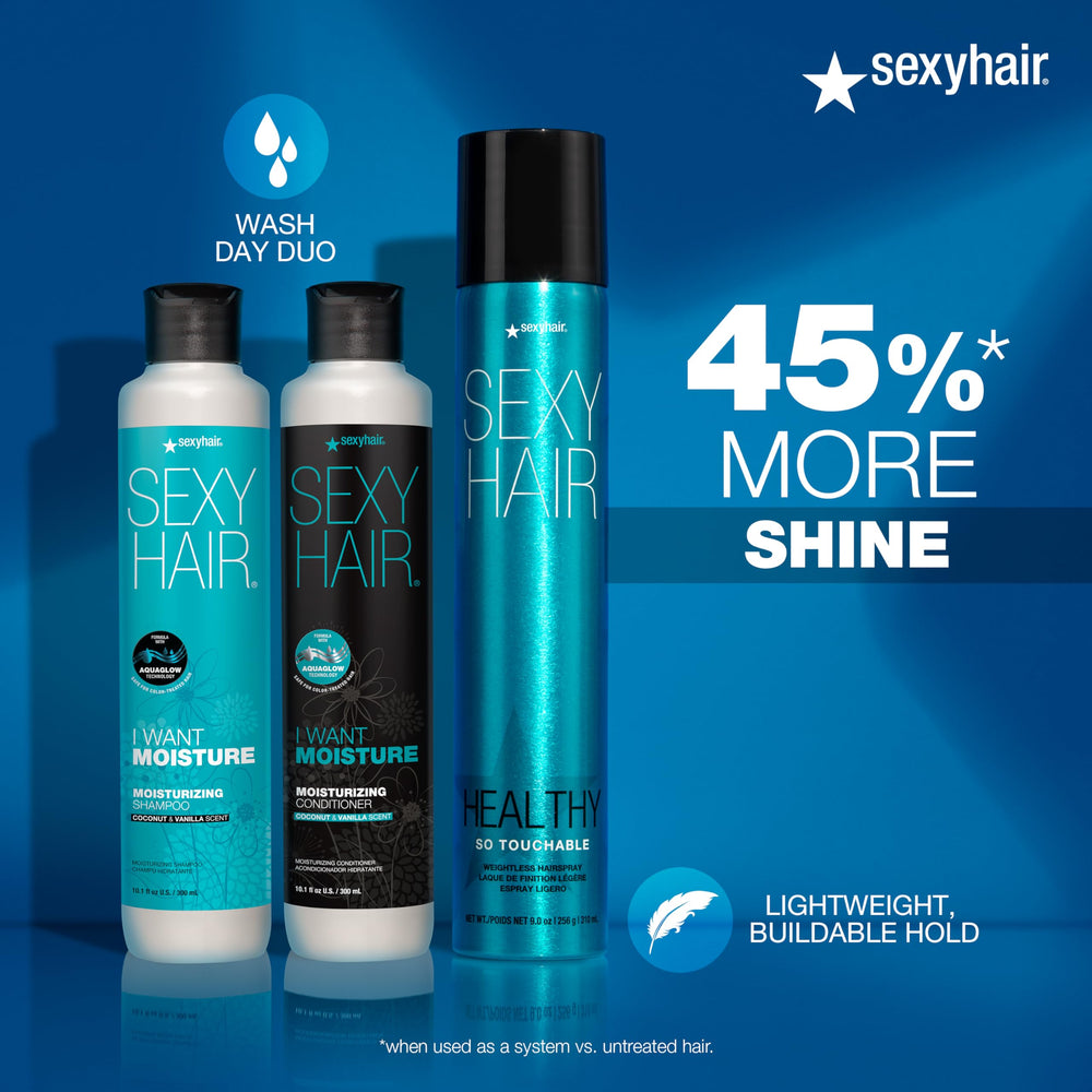 SexyHair Healthy So Touchable mimosa-extract image notes subtle conditioning and hydration cues.