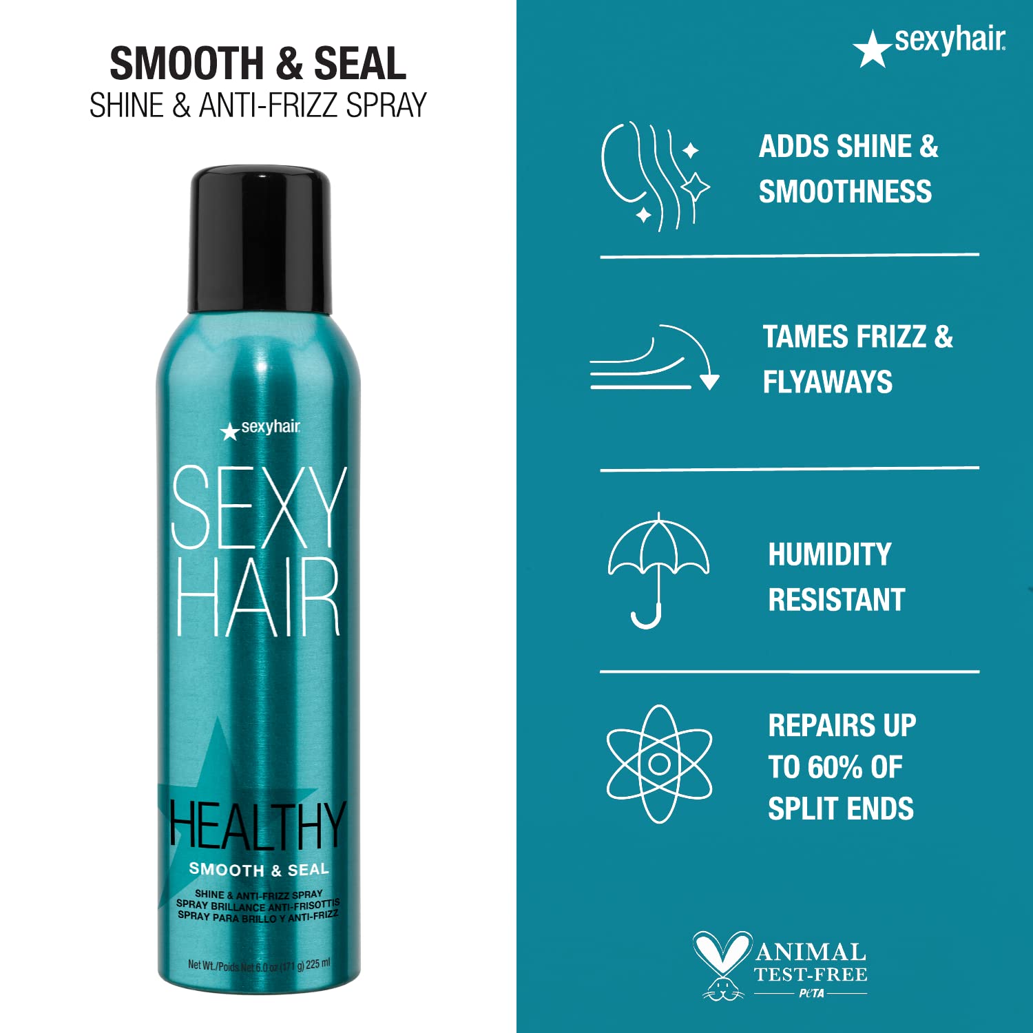 SexyHair Humidity-resistance finish highlights shine lasting up to 72 hours