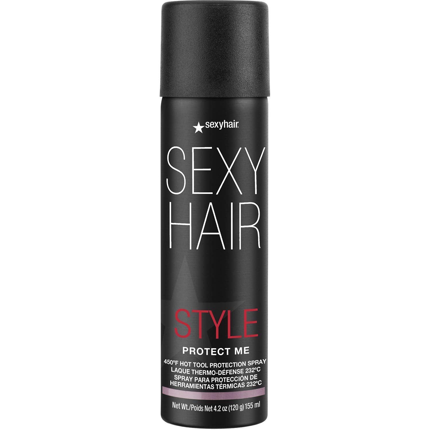 SexyHair Style Protect Me bottle front view showing heat protection up to 450°F during styling