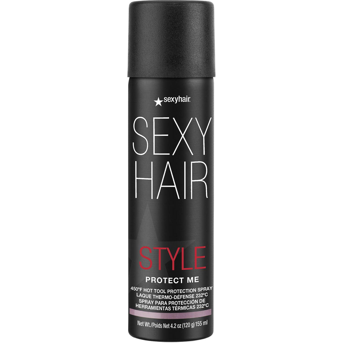 SexyHair Style Protect Me bottle front view showing heat protection up to 450°F during styling