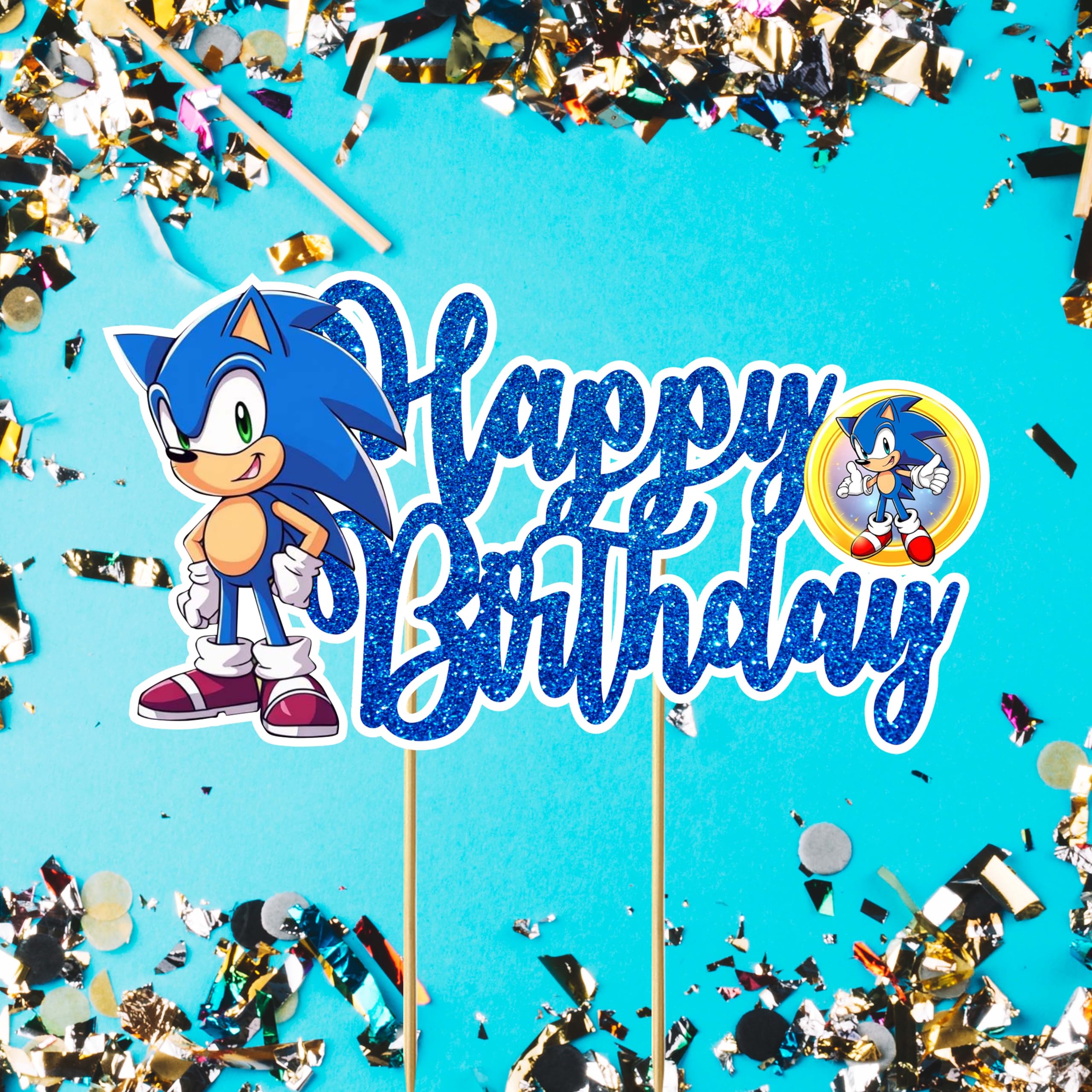 Seyal Soonic reusable acrylic topper is safe for cakes.