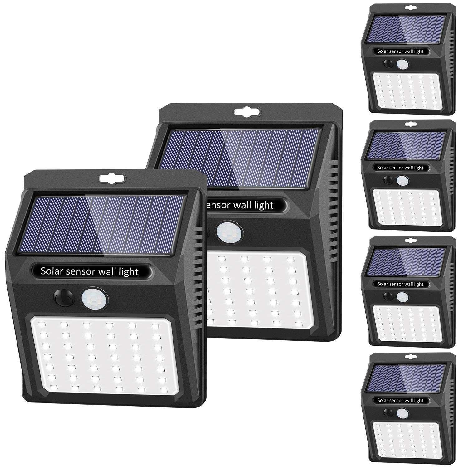 SEZAC Solar Lights Outdoor 6-pack illuminating garden paths safely