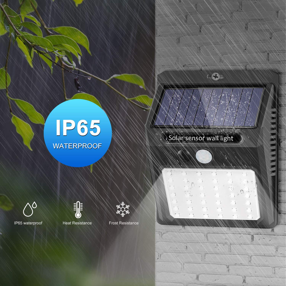 SEZAC Solar Lights Outdoor charging by day for night-time brightness