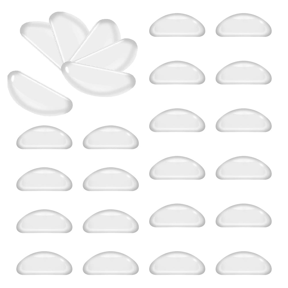 SF SONFAN silicone nose pads in clear close-up showing strong adhesion for slip-free wear