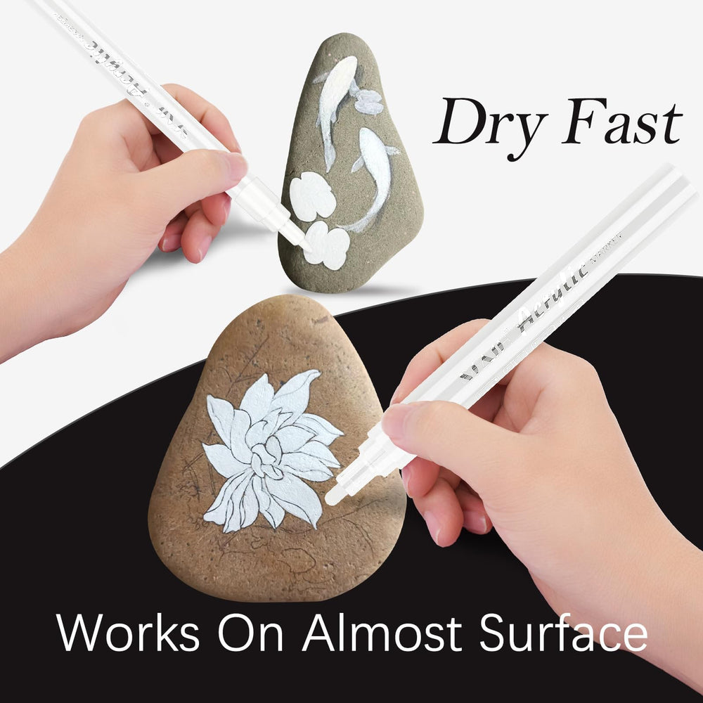 SFAIH white paint marker on wood for bold lines and fills