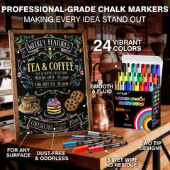 SFAIH metallic pearlescent markers add gilded accents to calendars and windows.