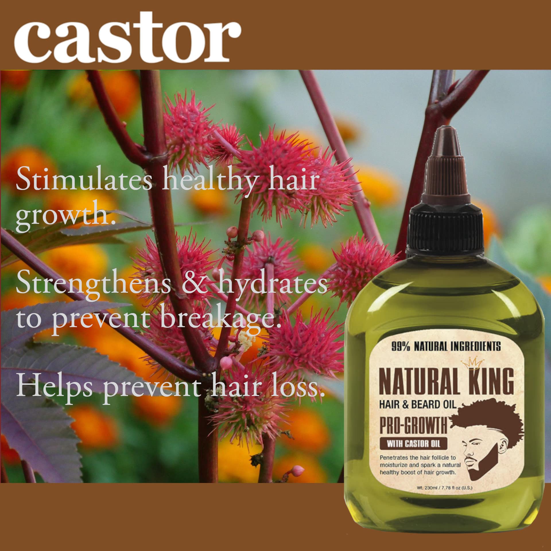 SFC Natural King Pro-Growth oil reaching hair roots to refresh strands