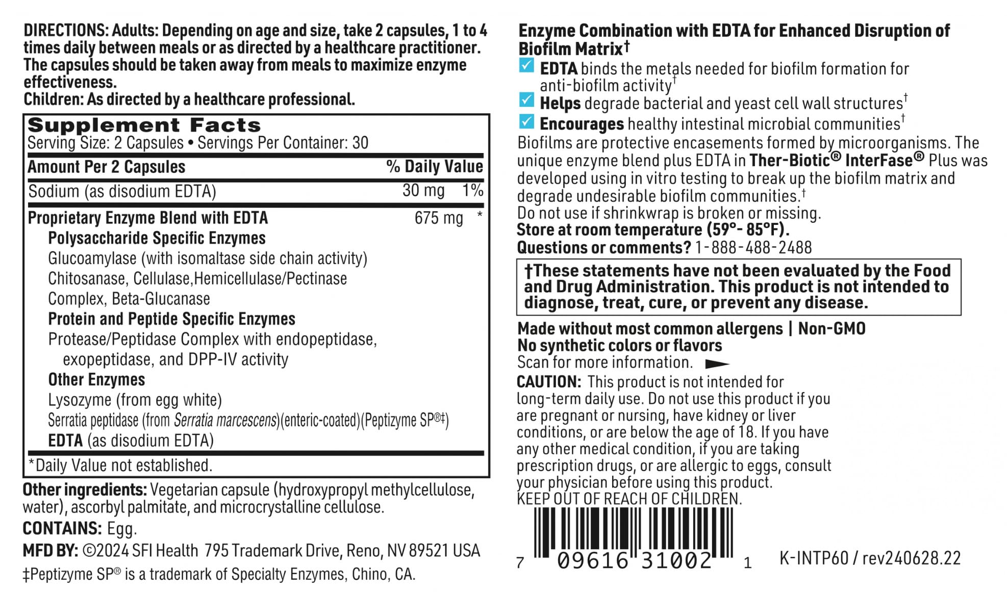 SFI Health Interfase Plus EDTA component shown to support matrix interactions