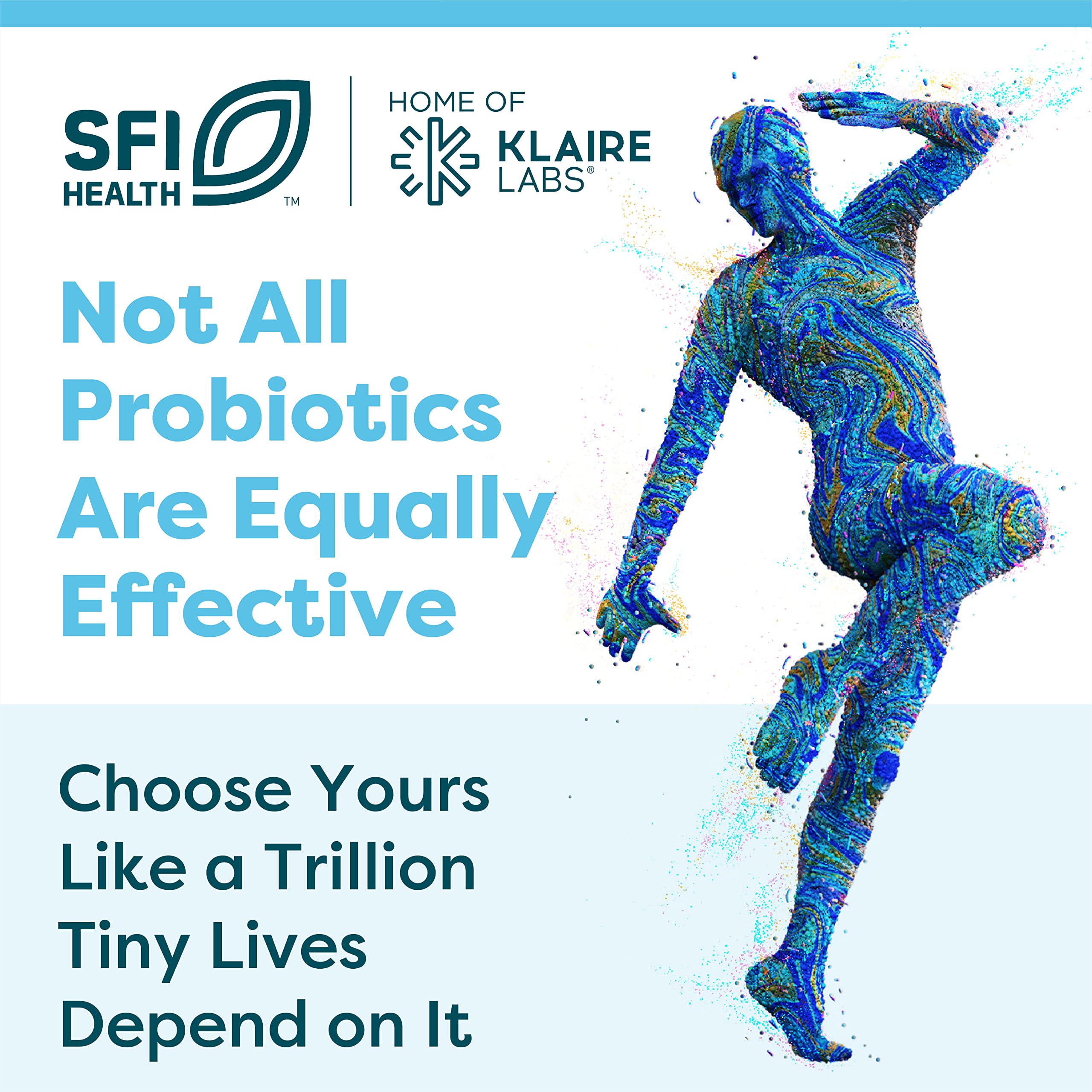 Klaire Labs branding transition image indicating trusted probiotic lineage and quality