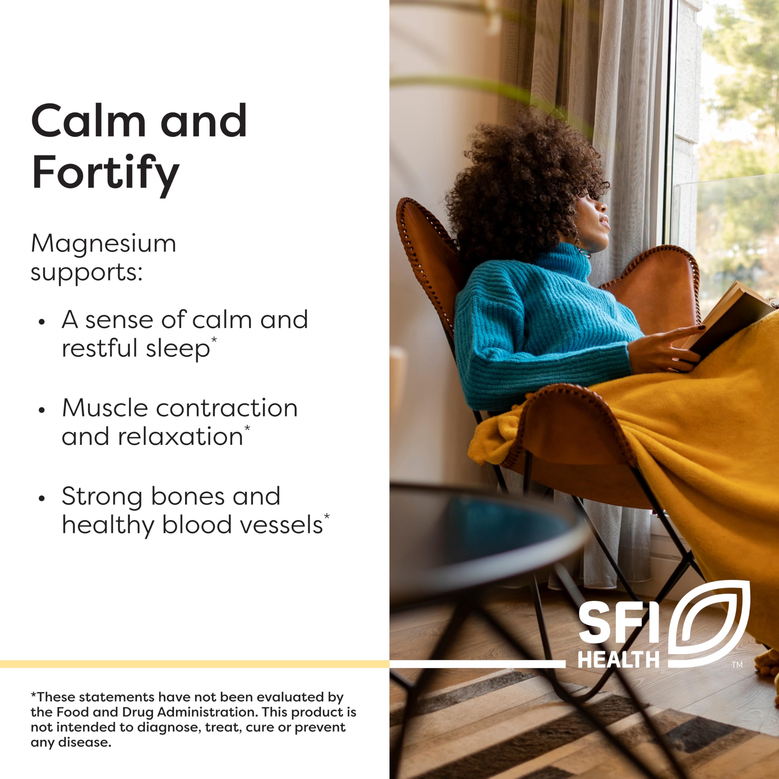 SFI Health Klaire Labs chelated magnesium glycinate diagram emphasizes bioavailability.