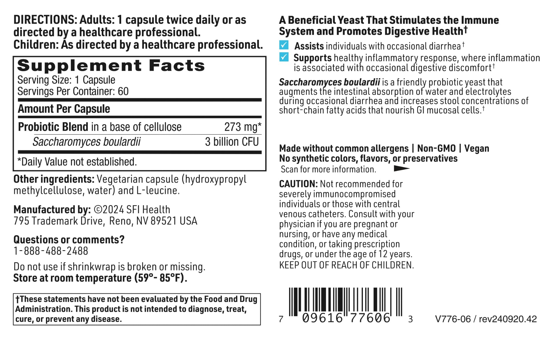 SFI Health Klaire Labs bottle on shelf conveys trusted probiotic quality.