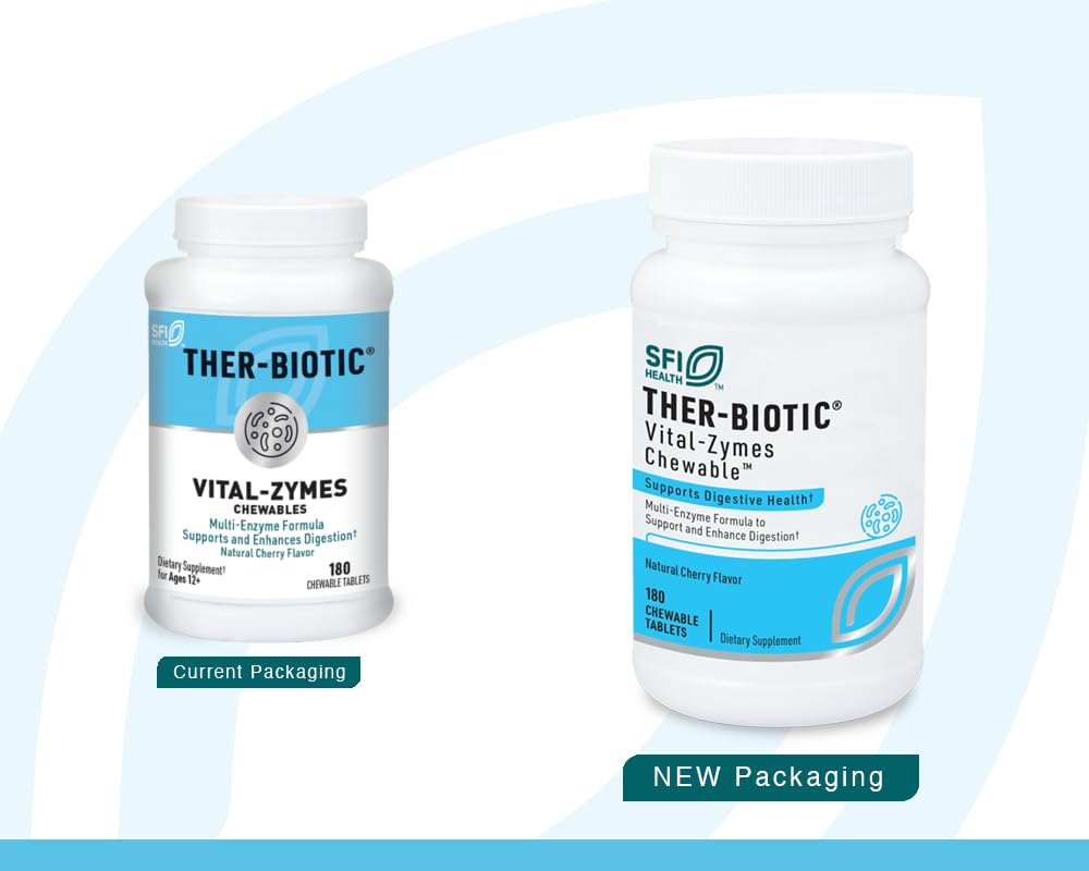 Vital-Zymes cherry chewable tablets ready to support digestion after eating.
