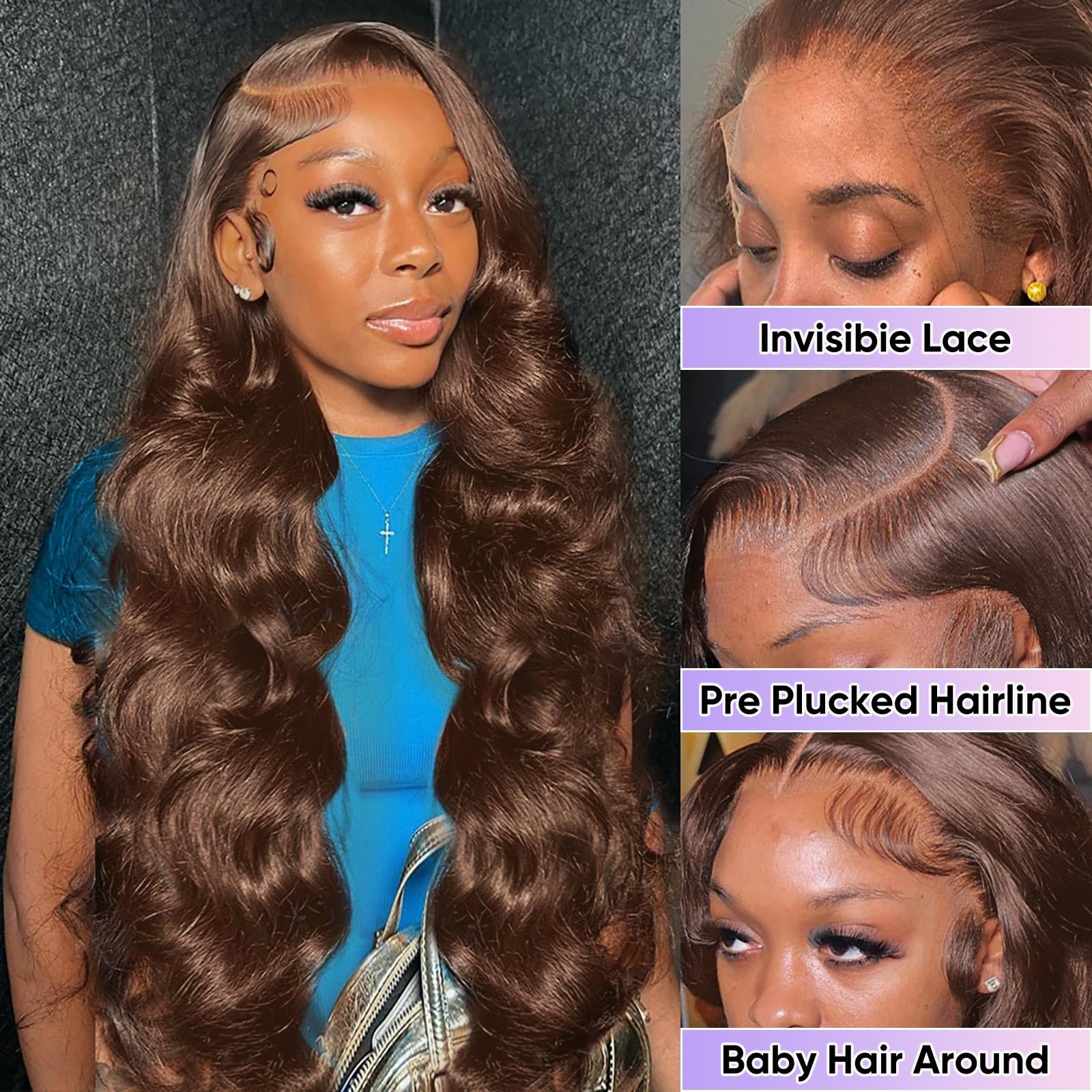 SFTNMEH HD 13x6 lace front detail enabling versatile parting.