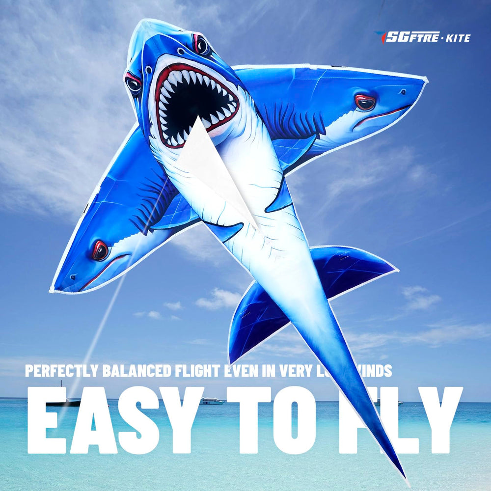 SGftre flexible fiberglass rods ensure steady lift in light winds.
