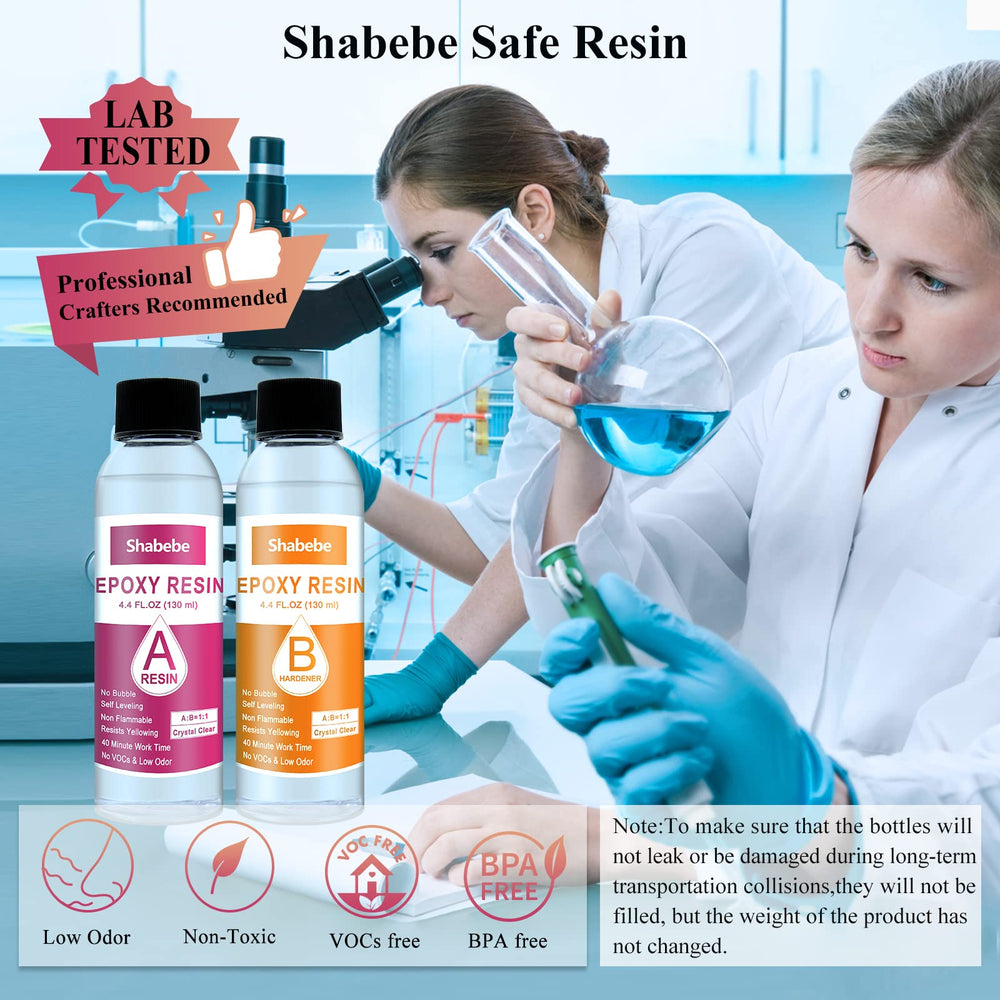 Shabebe Epoxy Resin self-leveling coating creates a smooth, even surface.