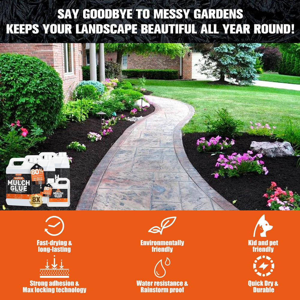 Shabebe Mulch Glue provides erosion protection for slopes and pathways.