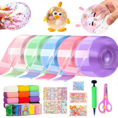 Shaguanchang Nano Tape Bubble Kit glitter assortment inspires creative play and party crafts.