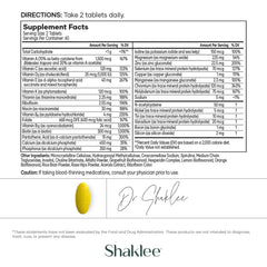 Shaklee Vita-Lea Gold bottle on desk illustrates easy daily integration into routine.