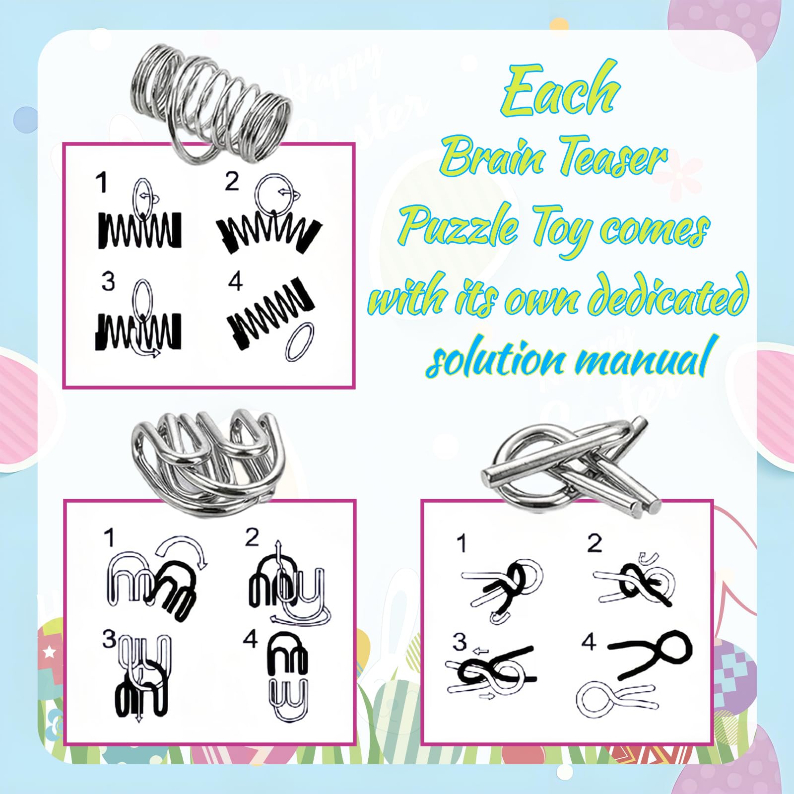 ShallOnly metal Montessori puzzles promote critical thinking inside each egg.