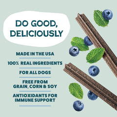 Shameless Pets Blueberry Mint dental stick (blueberry-mint-dental-stick-02) freshens breath