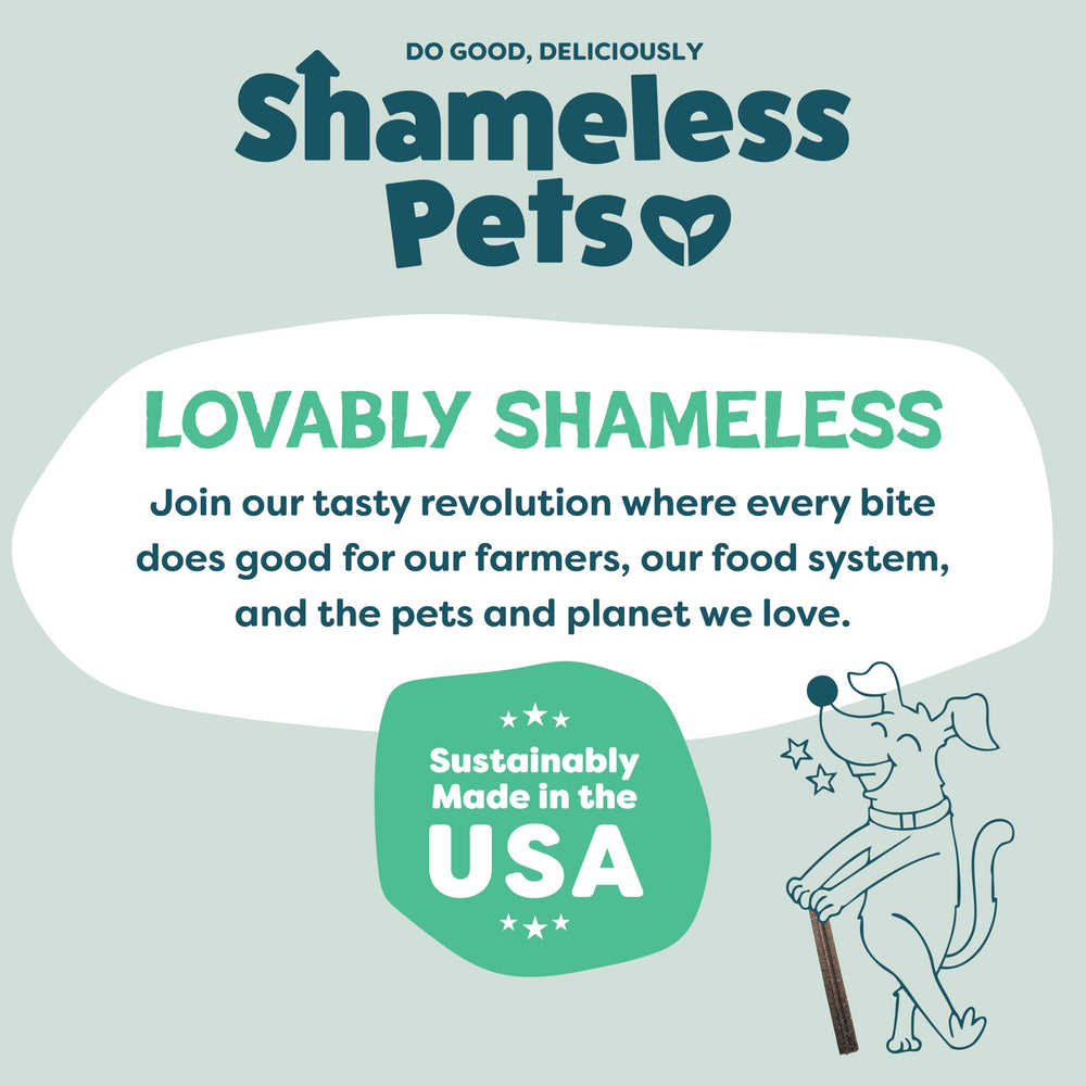 Shameless Pets Triple Mint Dental Chews proudly made in USA.