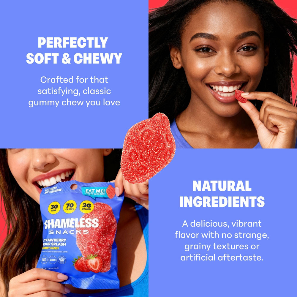 Shameless Soft Chewy Texture close-up illustrating satisfying bite