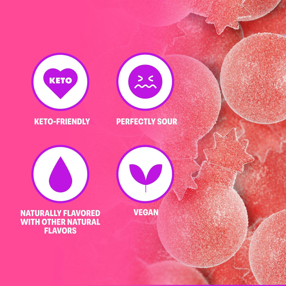Shameless Sour Cherry Bomb nutrition facts graphic