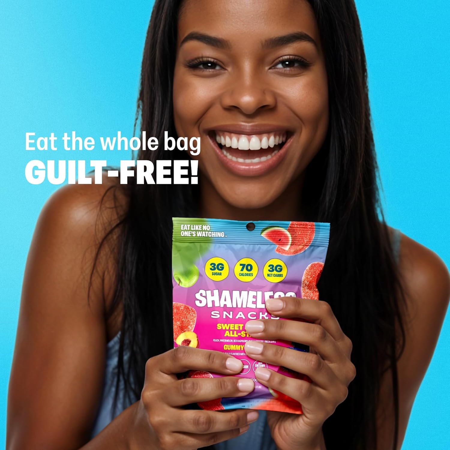 Shameless All-Stars bag in hand for on-the-go snacking