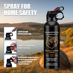 SHAR POTS pepper spray easy to carry for daily protection