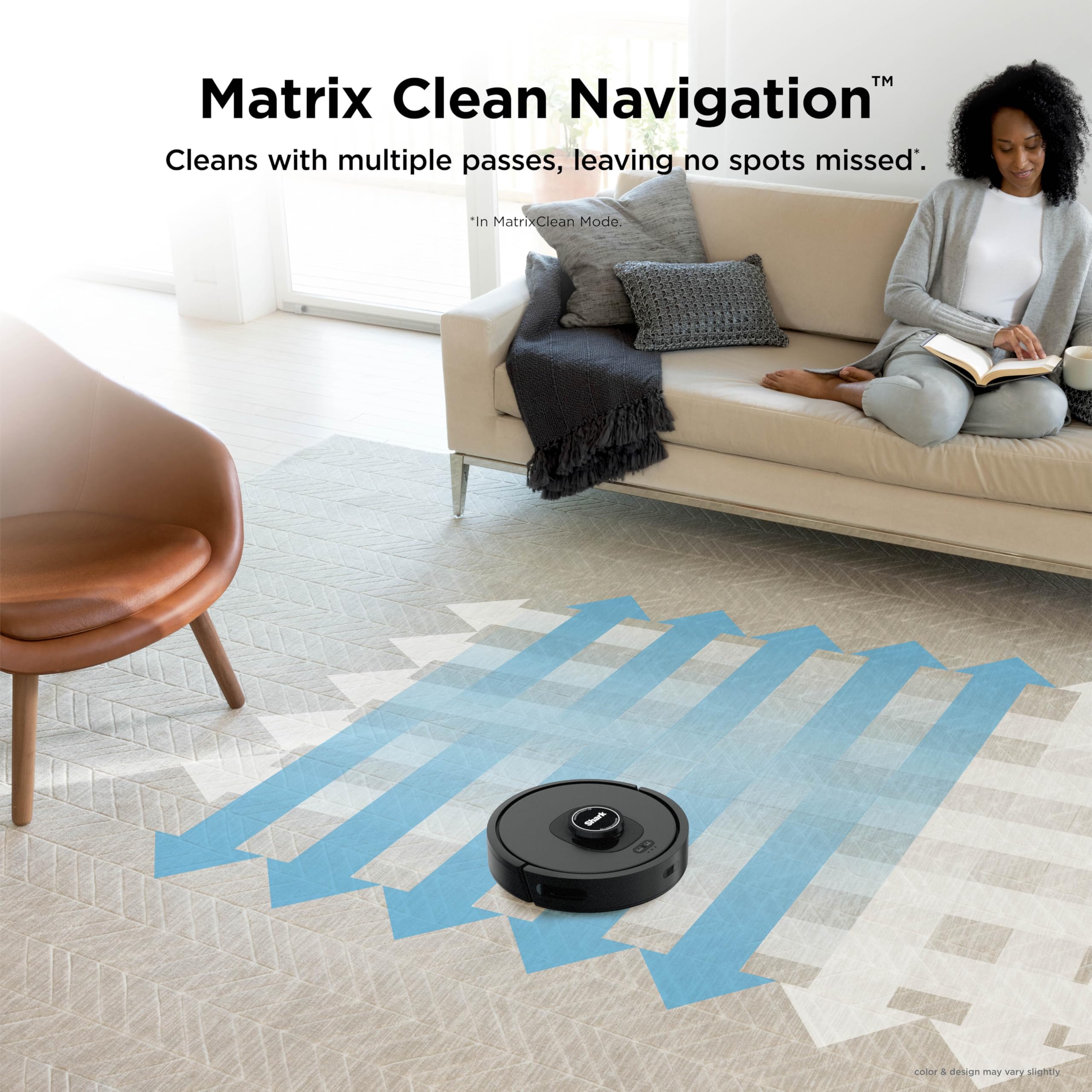 Shark AI Ultra Robot Vacuum HEPA filtration captures dust and allergens efficiently.