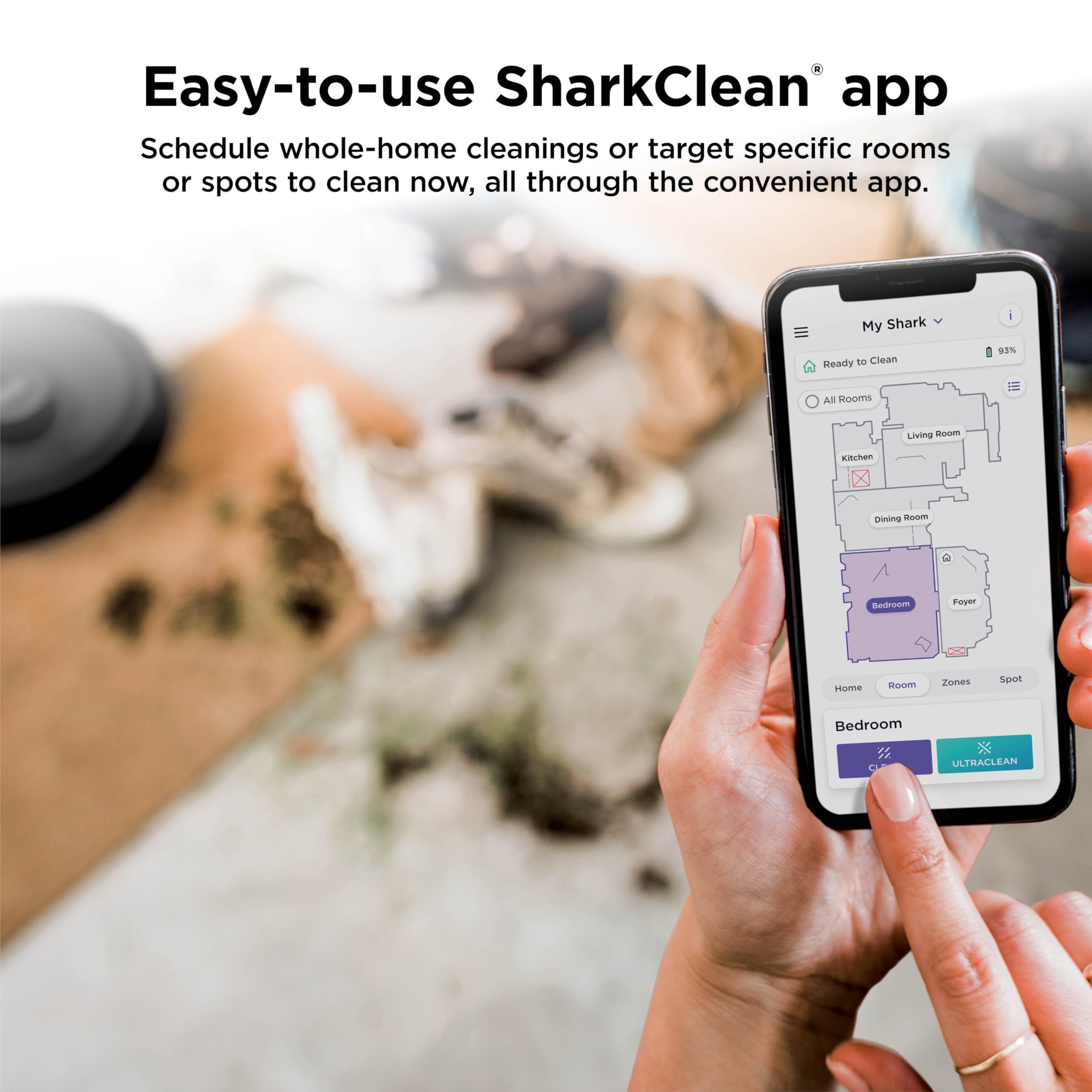 Shark AI Ultra Robot Vacuum recharge and resume feature continues cleaning after charging.