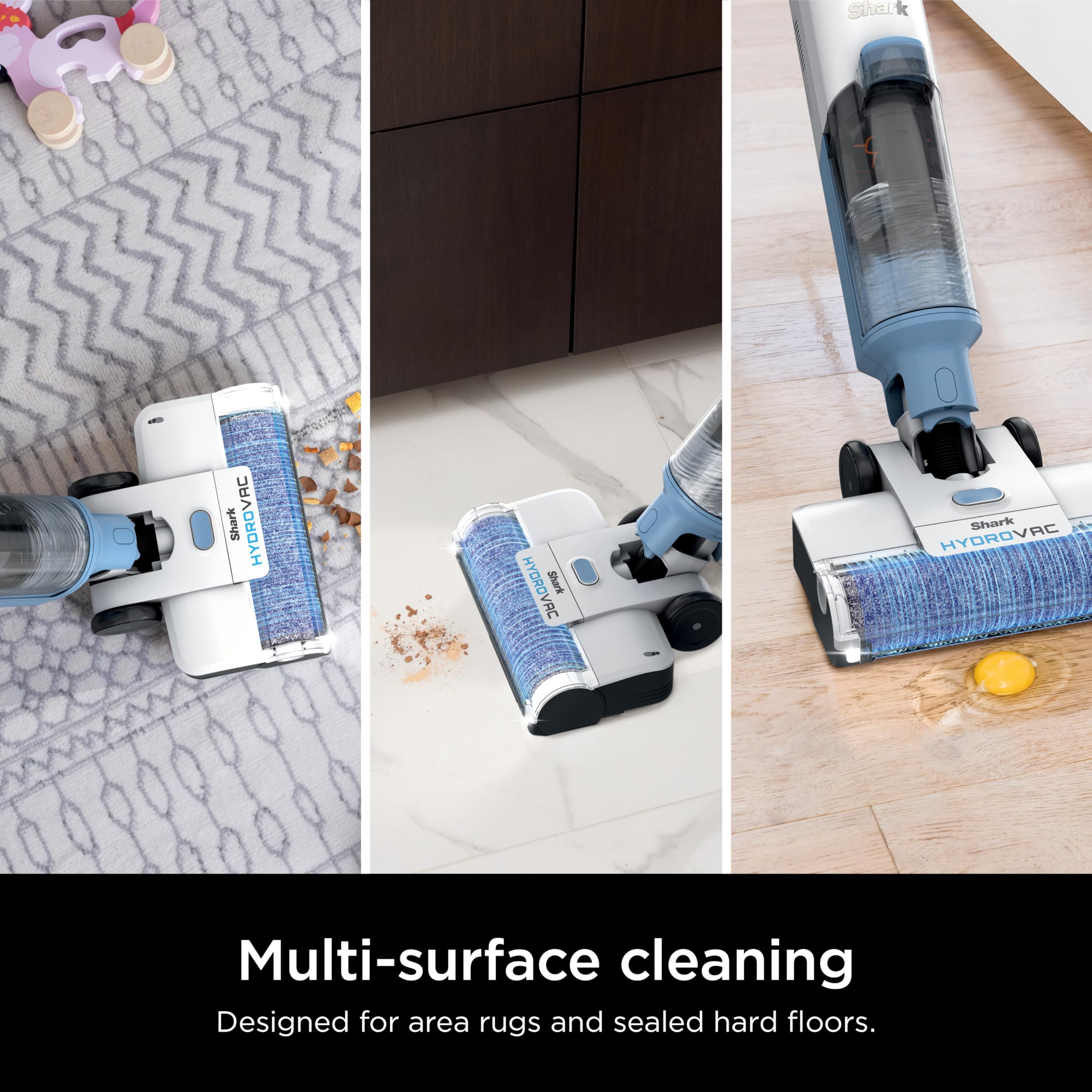 Shark HydroVac disinfectant in use on sealed floors for even coverage
