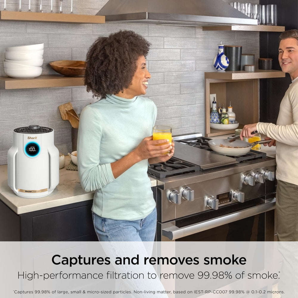 Shark NeverChange Compact Pro removable washable filter for easy debris defense.