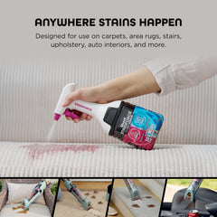 Shark StainForce removes stubborn odors, great for fabrics and upholstery.