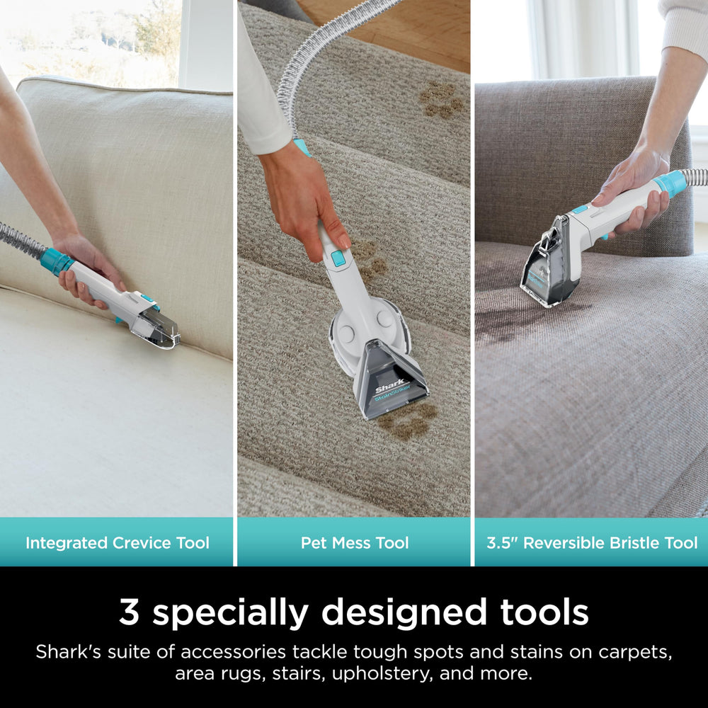 Shark StainStriker deodorizing a fabric odor from pet mess