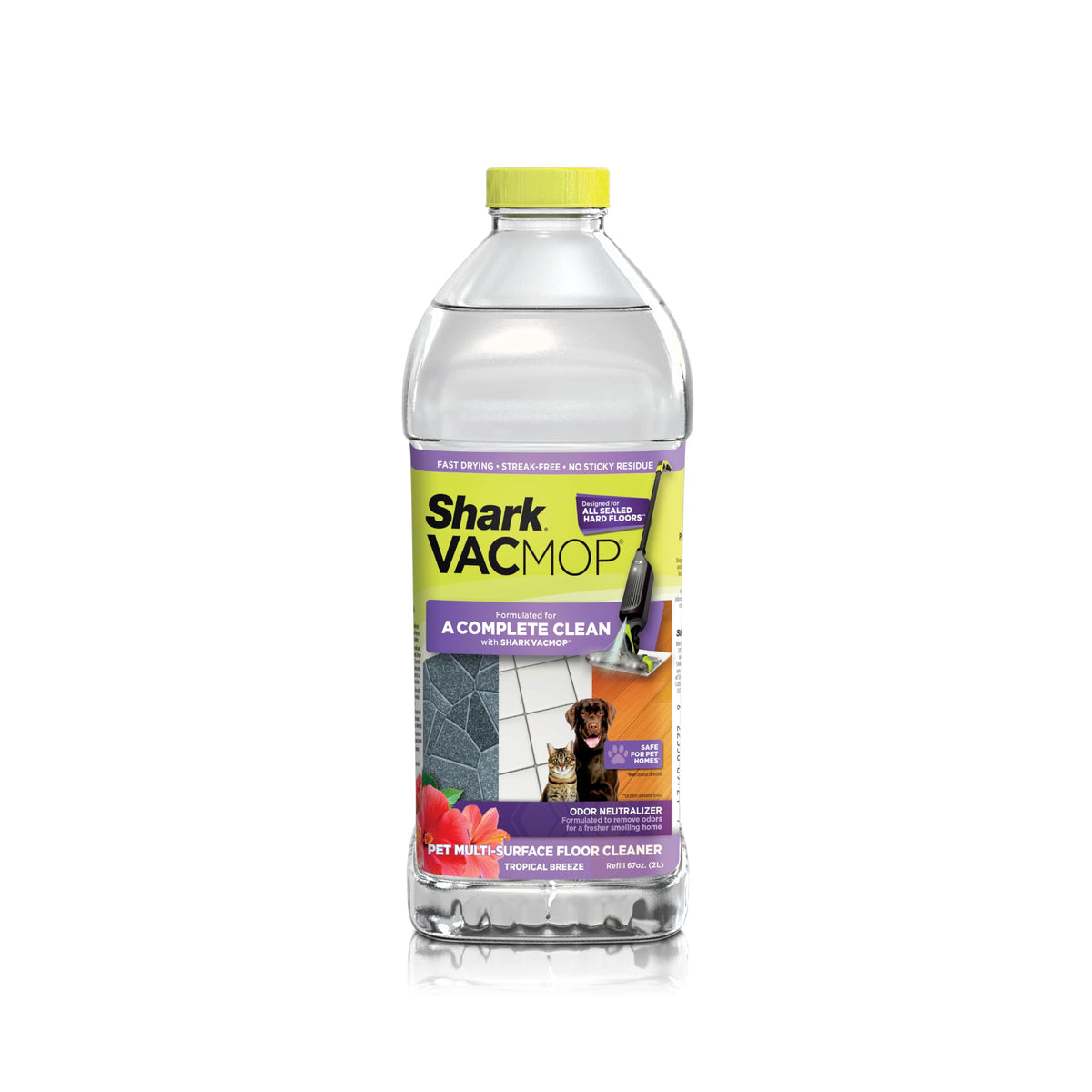 Shark VACMOP Pet 2L refill bottle pour for mess-free refills on sealed floors