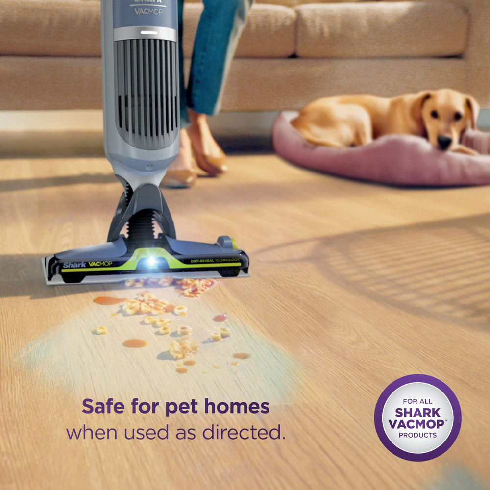 Shark VACMOP Pet fast-drying formula minimizes waiting after cleaning