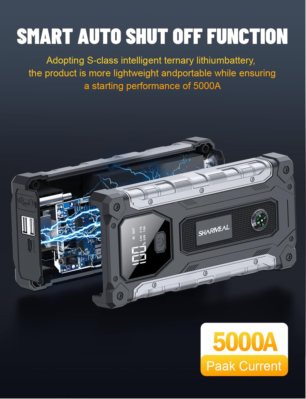 Sharmeal 24-month warranty supports reliable vehicle power.