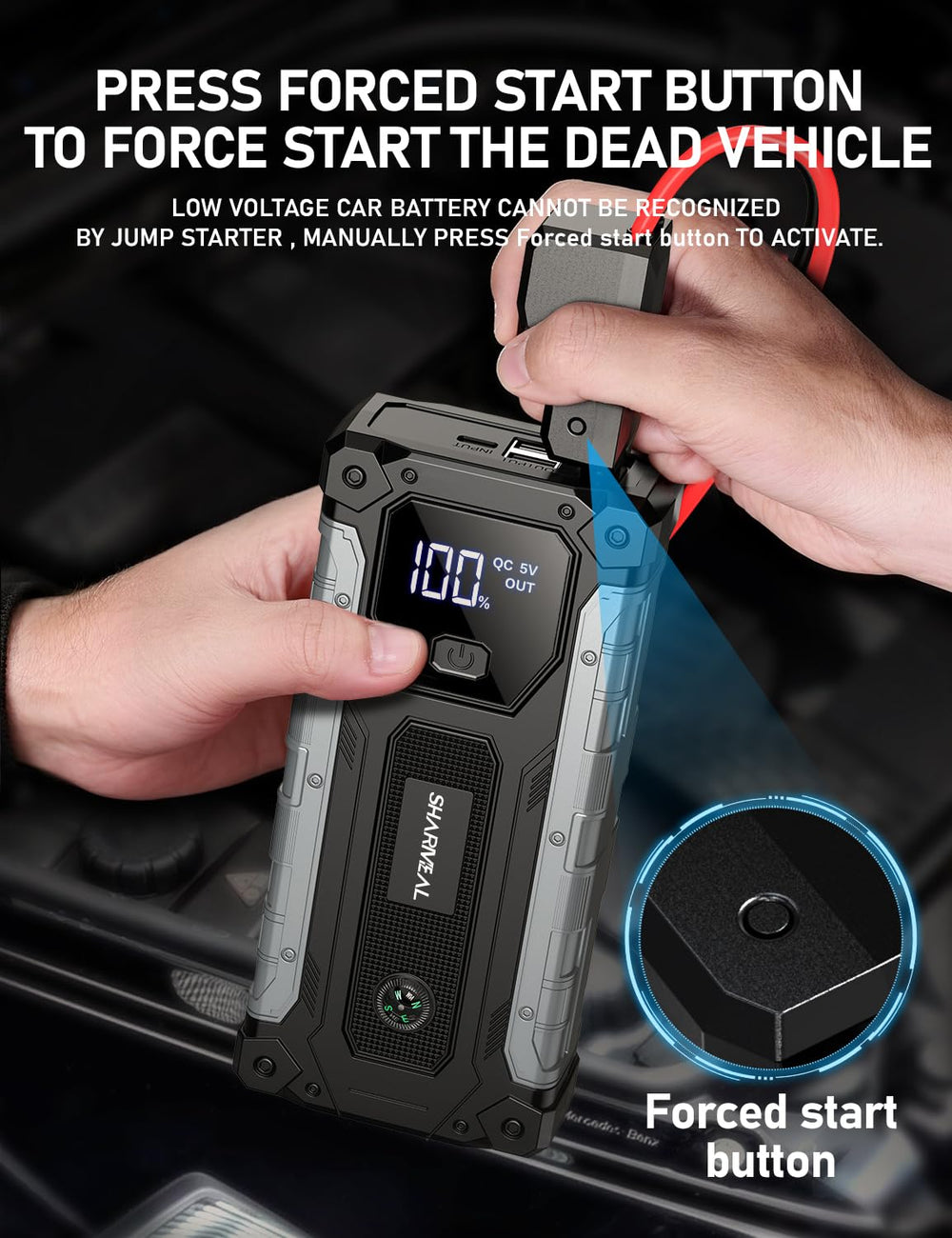 Sharmeal compact portable design fits in a trunk for easy access.