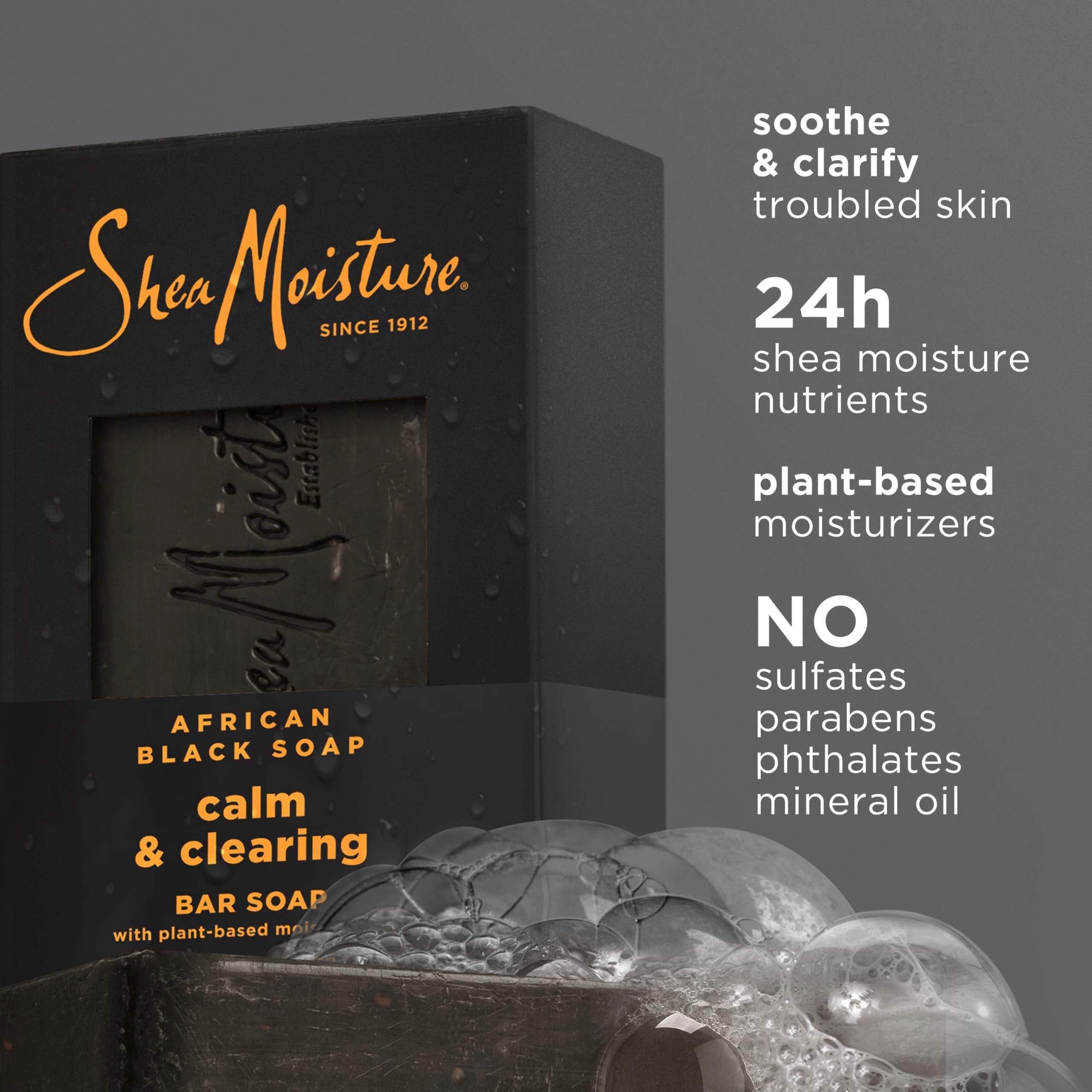 24-hour moisturized feel after washing with SheaMoisture bar.