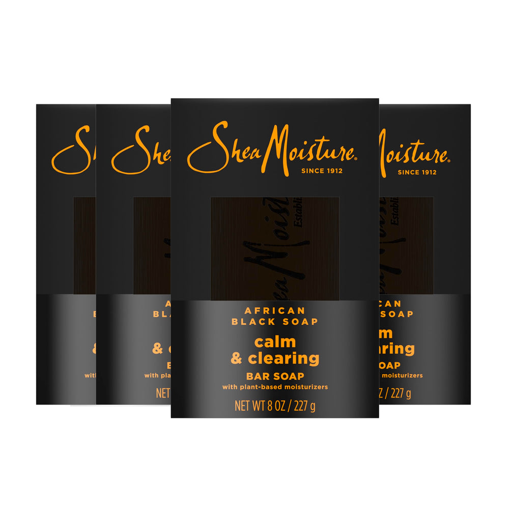SheaMoisture African Black Soap Calm & Clearing bar soothing melanin-rich skin.