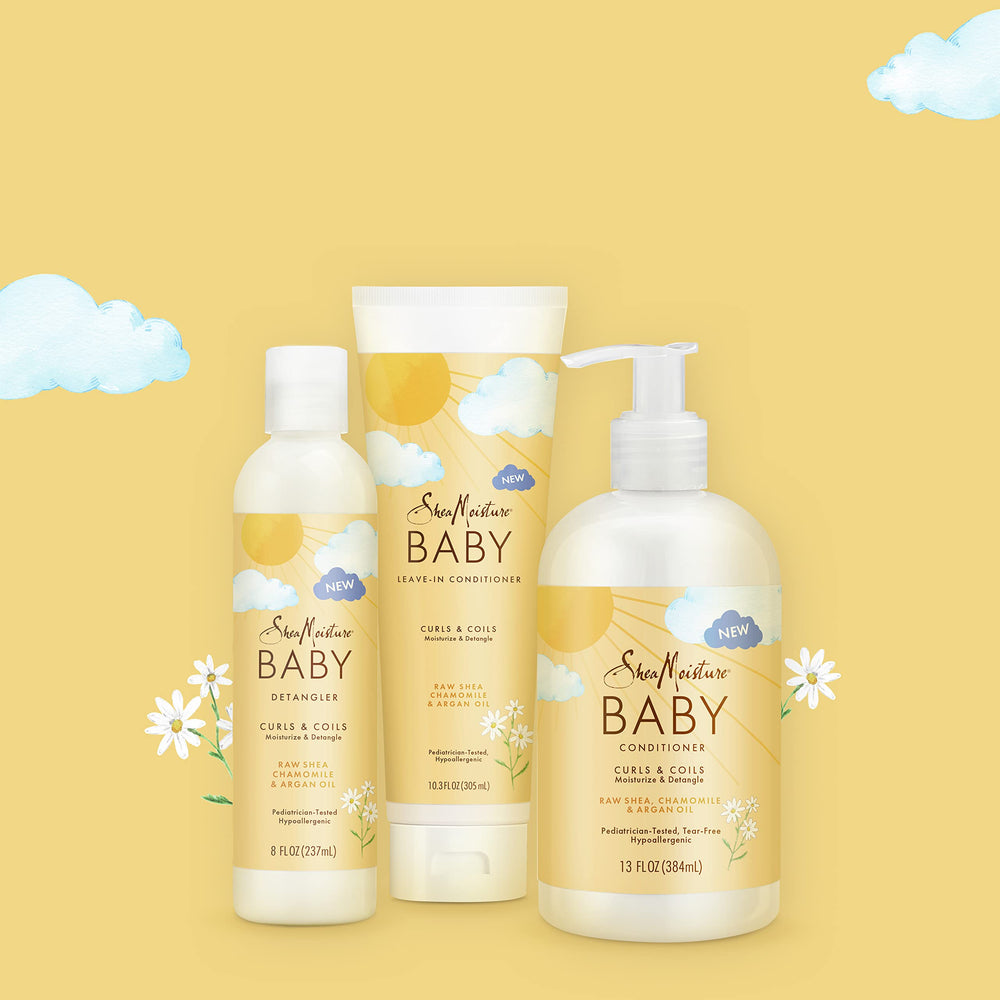 SheaMoisture Baby Conditioner ingredients including shea butter and chamomile